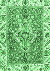 Abstract Emerald Green Modern Rug, abs3165emgrn