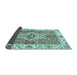 Sideview of Abstract Light Blue Modern Rug, abs3165lblu