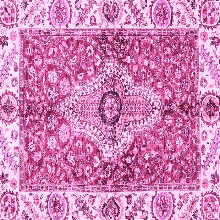 Square Abstract Pink Modern Rug, abs3165pnk