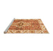 Sideview of Machine Washable Abstract Orange Modern Area Rugs, wshabs3165org