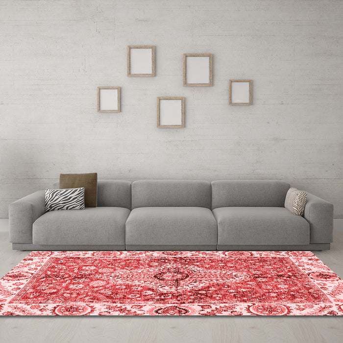 Modern Red Washable Rugs