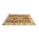 Sideview of Machine Washable Abstract Brown Modern Rug, wshabs3165brn