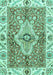 Machine Washable Abstract Turquoise Modern Area Rugs, wshabs3165turq