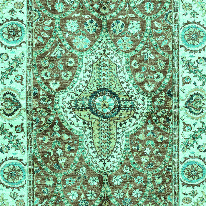 Machine Washable Abstract Turquoise Modern Area Rugs, wshabs3165turq