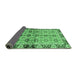 Sideview of Abstract Emerald Green Modern Rug, abs3166emgrn