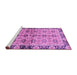 Sideview of Machine Washable Abstract Purple Modern Area Rugs, wshabs3166pur