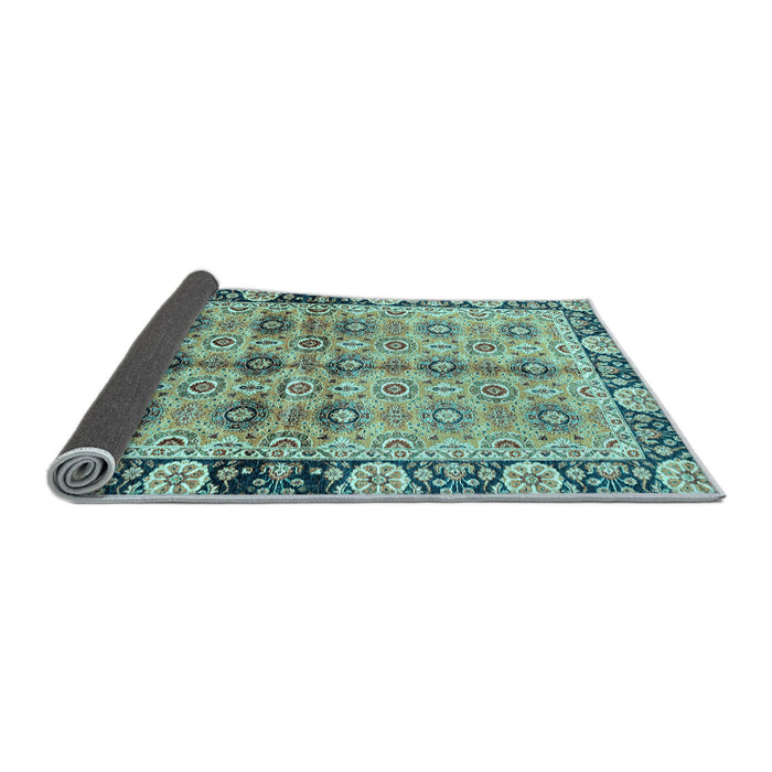 Sideview of Abstract Light Blue Modern Rug, abs3166lblu