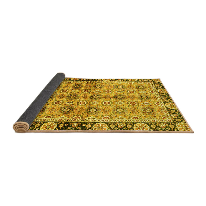 Sideview of Abstract Yellow Modern Rug, abs3166yw