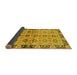 Sideview of Abstract Yellow Modern Rug, abs3166yw