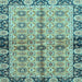 Square Machine Washable Abstract Light Blue Modern Rug, wshabs3166lblu