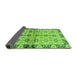 Sideview of Abstract Green Modern Rug, abs3166grn