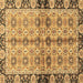 Square Abstract Brown Modern Rug, abs3166brn