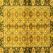 Square Abstract Yellow Modern Rug, abs3166yw