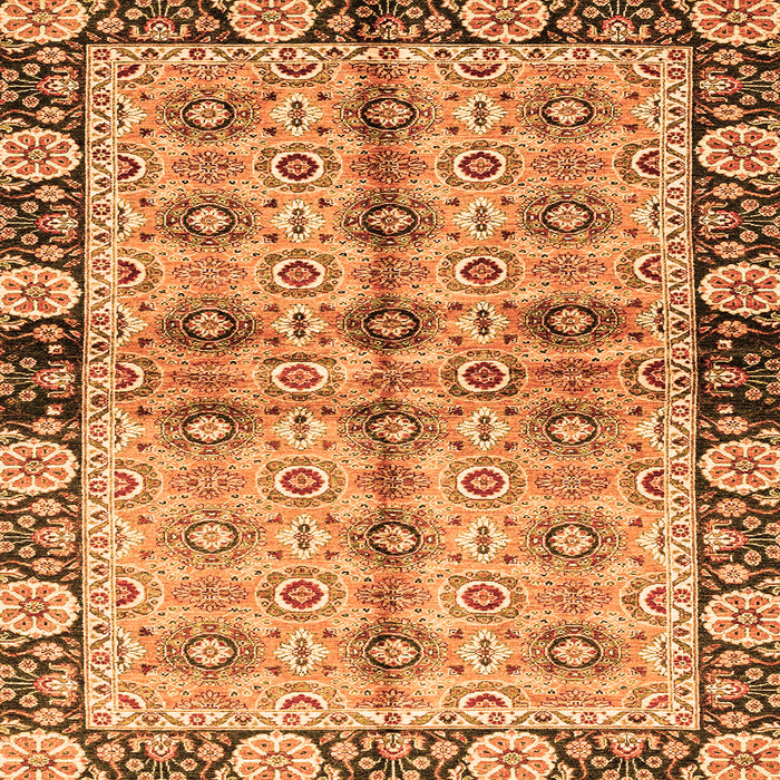 Square Abstract Orange Modern Rug, abs3166org