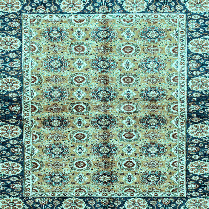 Square Abstract Light Blue Modern Rug, abs3166lblu