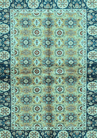 Abstract Light Blue Modern Rug, abs3166lblu