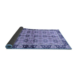 Sideview of Abstract Blue Modern Rug, abs3166blu