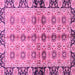 Square Abstract Pink Modern Rug, abs3166pnk