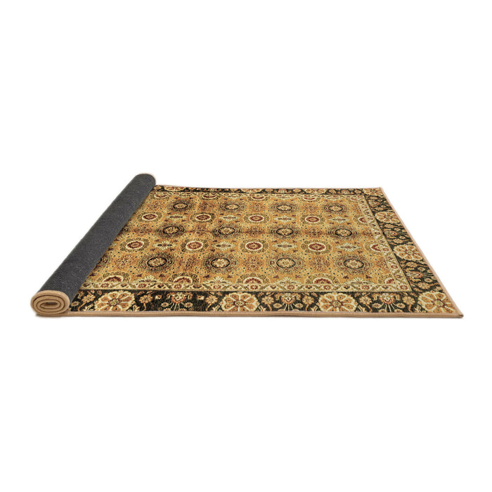 Sideview of Abstract Brown Modern Rug, abs3166brn