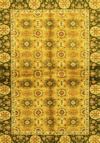 Abstract Yellow Modern Rug, abs3166yw