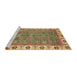 Sideview of Machine Washable Abstract Red Rug, wshabs3167