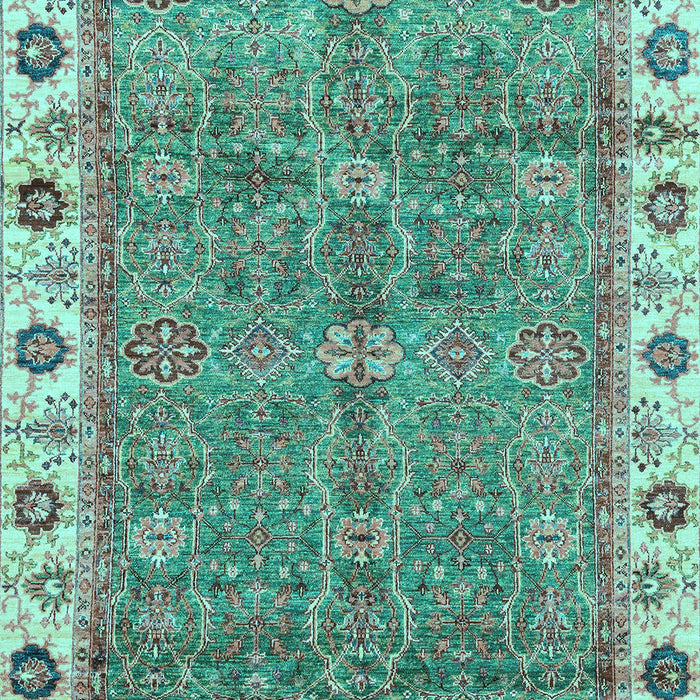 Machine Washable Oriental Light Blue Traditional Rug, wshabs3167lblu