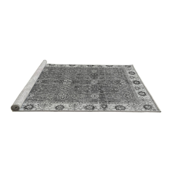 Sideview of Machine Washable Oriental Gray Traditional Rug, wshabs3167gry