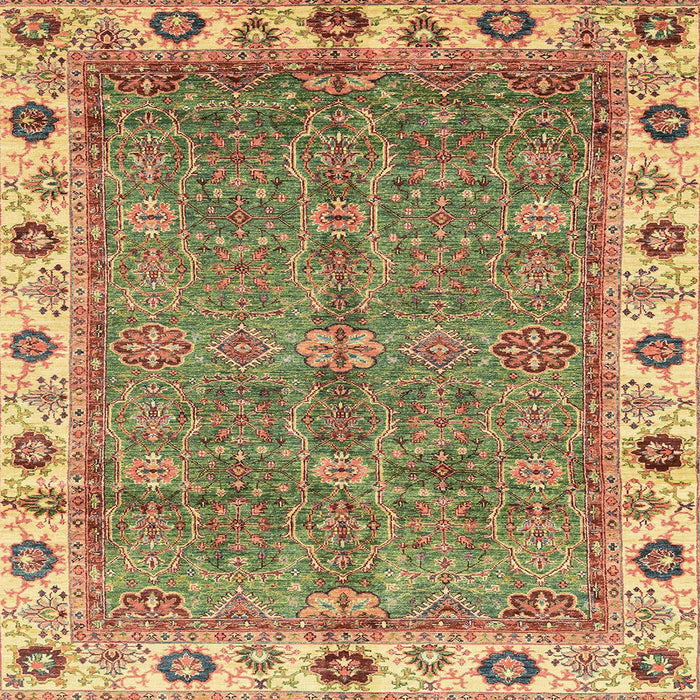 Square Abstract Red Oriental Rug, abs3167