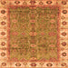 Square Oriental Orange Traditional Rug, abs3167org