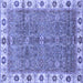 Square Oriental Blue Traditional Rug, abs3167blu