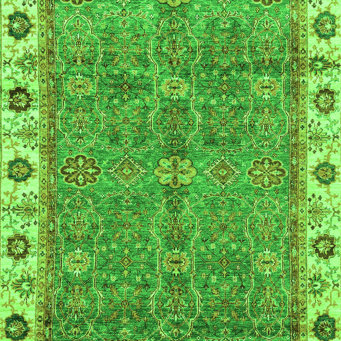 Machine Washable Oriental Green Traditional Area Rugs, wshabs3167grn