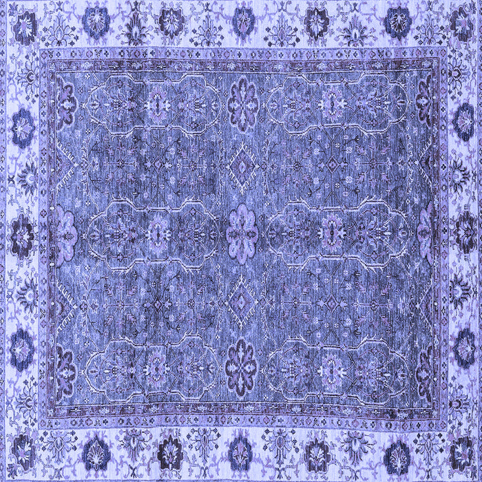 Square Machine Washable Oriental Blue Traditional Rug, wshabs3167blu