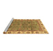 Sideview of Machine Washable Oriental Brown Traditional Rug, wshabs3167brn