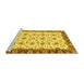 Sideview of Machine Washable Oriental Yellow Traditional Rug, wshabs3168yw