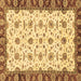 Square Oriental Brown Traditional Rug, abs3168brn