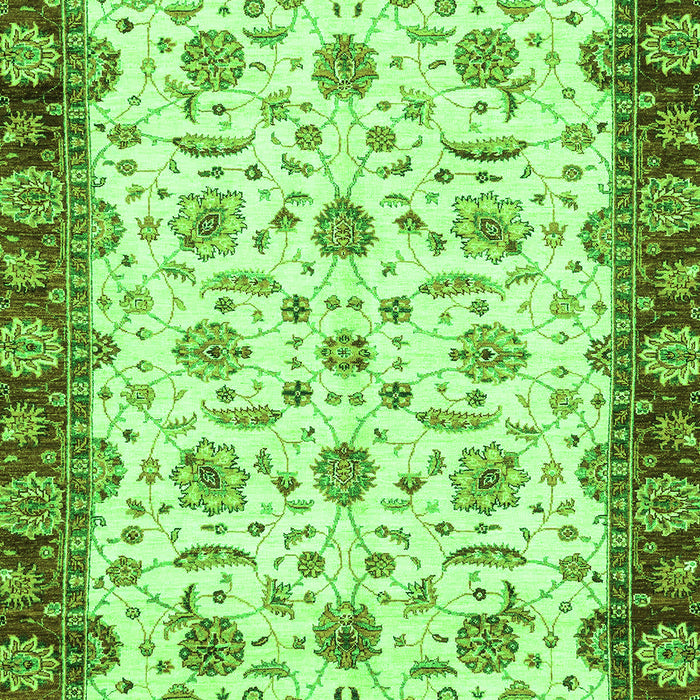 Machine Washable Oriental Green Traditional Area Rugs, wshabs3168grn