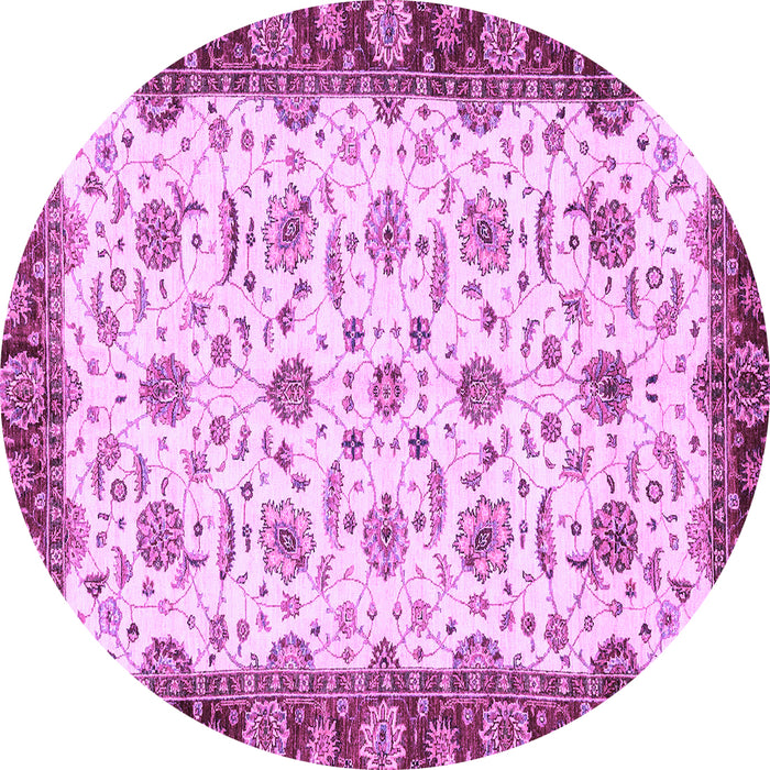 Round Oriental Purple Traditional Rug, abs3168pur
