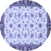 Round Oriental Blue Traditional Rug, abs3168blu