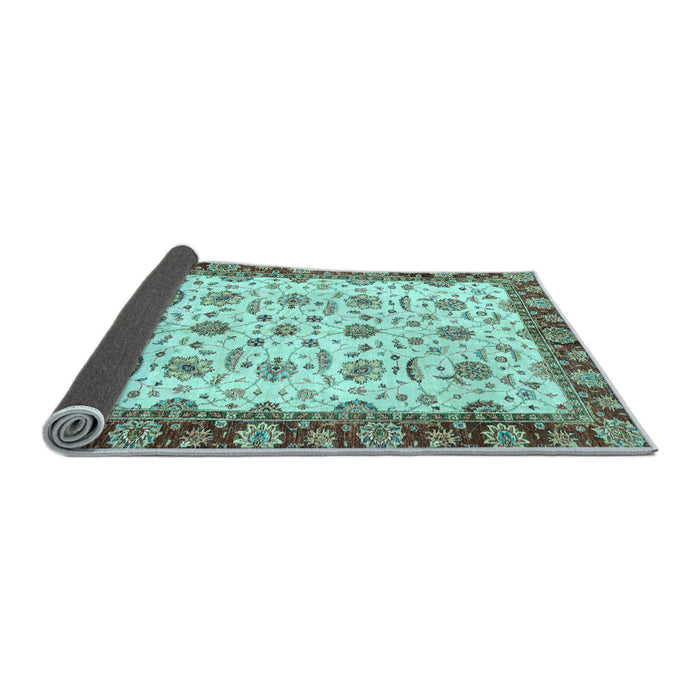 Sideview of Oriental Light Blue Traditional Rug, abs3168lblu
