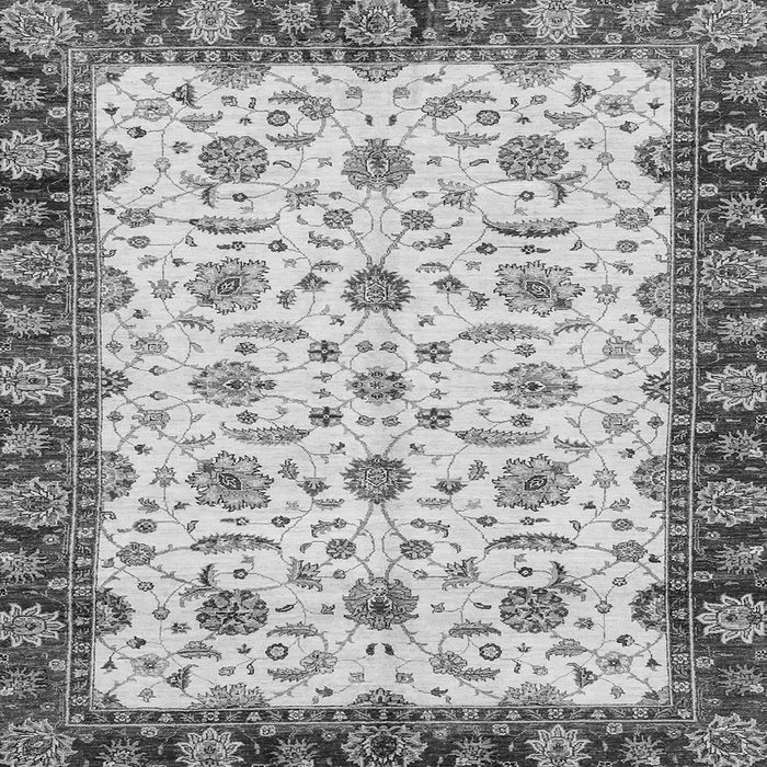 Square Oriental Gray Traditional Rug, abs3168gry