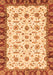 Machine Washable Oriental Orange Traditional Area Rugs, wshabs3168org