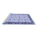 Sideview of Machine Washable Oriental Blue Traditional Rug, wshabs3168blu