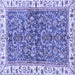 Square Abstract Blue Modern Rug, abs3169blu