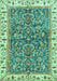 Abstract Turquoise Modern Rug, abs3169turq