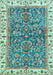 Abstract Light Blue Modern Rug, abs3169lblu