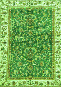 Abstract Green Modern Rug, abs3169grn