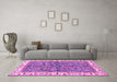 Machine Washable Abstract Purple Modern Area Rugs in a Living Room, wshabs3169pur