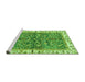 Sideview of Machine Washable Abstract Green Modern Area Rugs, wshabs3169grn