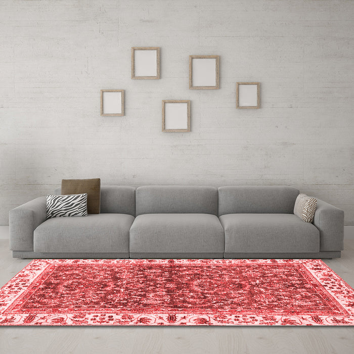 Modern Red Washable Rugs
