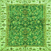 Square Abstract Green Modern Rug, abs3169grn